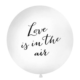 PartyDeco Riesenballon Love is in The air 1m groß Luftballon Riesen Ballon Latexballon riesig Hochzeit Liebe