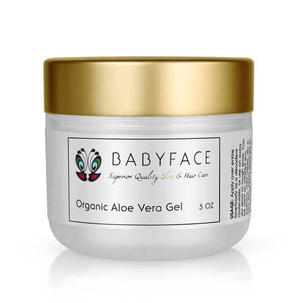 Babyface Pure Organic Aloe Vera Gel for Skin & Hair, 5 oz.