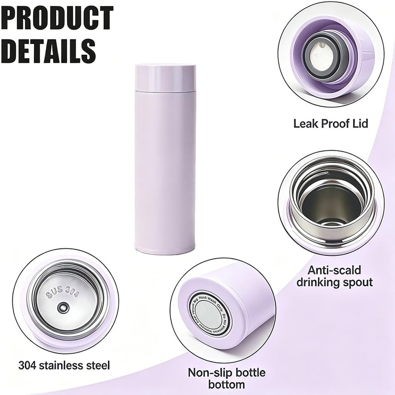11 oz Mini Water Bottle Stainless Steel Thermoses Small -