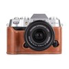 MUZIRI KINOKOO Fuji XT50 Case, PU Leather Protective Half Case