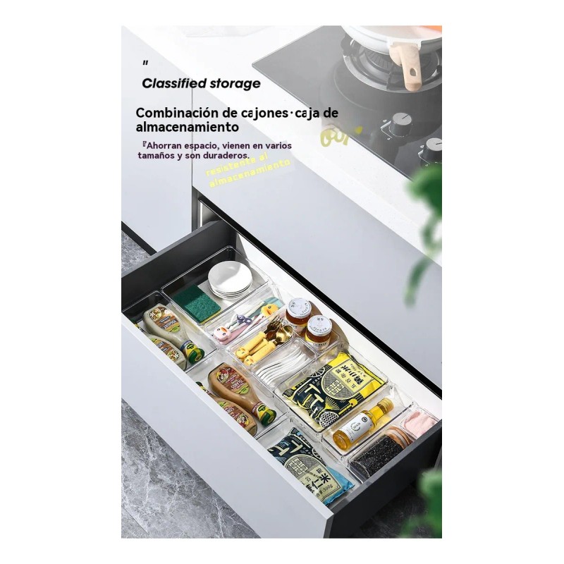 Organizadores De Plástico Transparente Para Cajones, 25 Uds