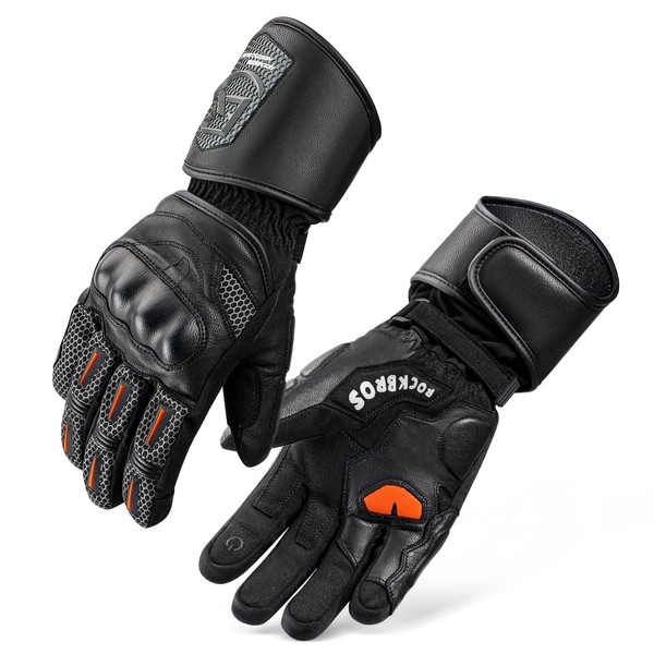ROCKBROS Winter Motorcycle Glove for Men Cold Weather Warm Motorcycle
