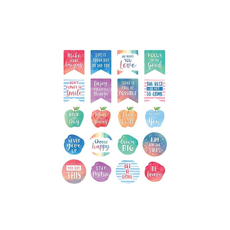 Teacher Created Resources 8193 Watercolor Words to Inspire Planner Stickers