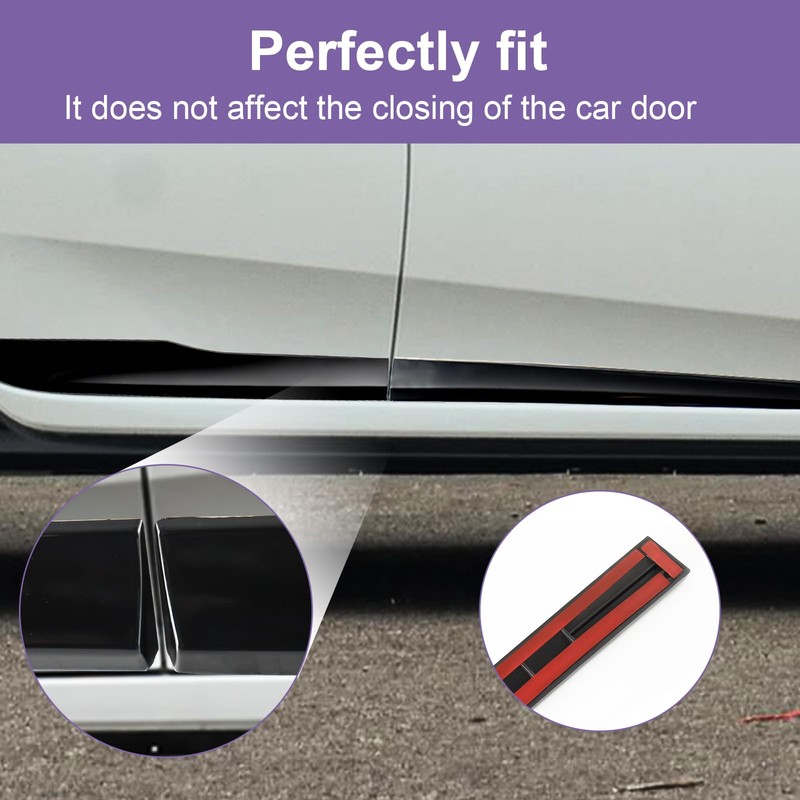 4 PCS Door Side Molding Trim Compatible with 2019 2018