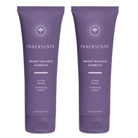 INNERSENSE Organic Beauty - Natural Bright Balance Purple Hairbath | Toning, Color Care, For Lightened or Grey Hair | Non-Toxic, Cruelty-Free Haircare (2 Pack - 2 fl oz | 59.1 ml each)