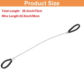 Auvotuis 3 Pcs Stainless Steel Survival Wire Saw 21.65 Inch, Garrote Wire Cable Saw String Saw, Emergency Pocket Saw Rope Saw Hand Tool for Wood Cutting Hiking Hunting
