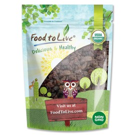 California Organic Raisins, 1 Pound - Thompson Seedless Select, Sun-Dried, Non-GMO, Kosher, Unsulphured, Bulk, No Oil Added