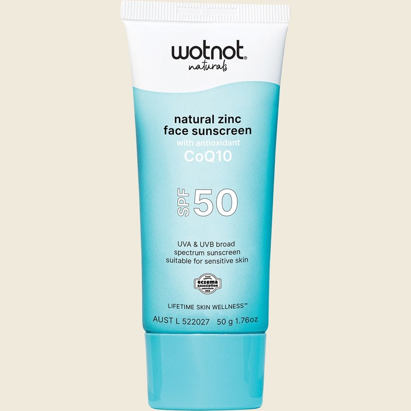 WOTNOT FACE SUNSCREEN NATURAL ZINC WITH COQ10 SPF50 50G