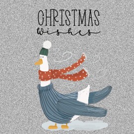 Pack of 8 Exclusive Charity Christmas Cards & Envelopes (Christmas Goose)