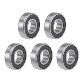 sourcing map R8RS Deep Groove Ball Bearings Z2 1/2 X 1-1/8 X 5/16inch Double Sealed Carbon Steel 5pcs
