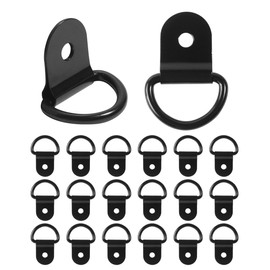 UNLRAE 10PCS D Ring Tie Down,Car Accessories Truck Bed Tie Down Anchors,Heavy Duty Steel Anchor Lashing Ring with Bolt-on Mounting,Suitable for Most Truck Trailer RV Camper Boats Surface Mount (20pcs)