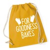 Hippowarehouse For Goodness Bakes Drawstring Cotton School Gym Bag 37cm