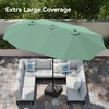 PHI VILLA 15ft Large Patio Umbrellas with Base, Outdoor Double-Sided