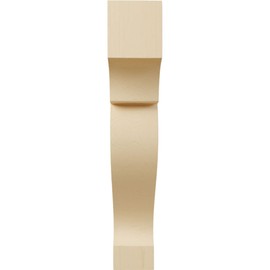 Ekena Millwork CORW02X10X05DRMA Extra Large Dearborn Wood Corbels, 1 3/4"W x 5"D x 10"H, Maple