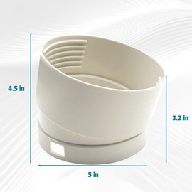 Mengfan NE1950 Angled Exhaust Hose Adapter for Portable AC Vent Replacement, Secure Window Vent Connector, Heat Resistant, Leakproof Fit for Home & Office Cooling Systems