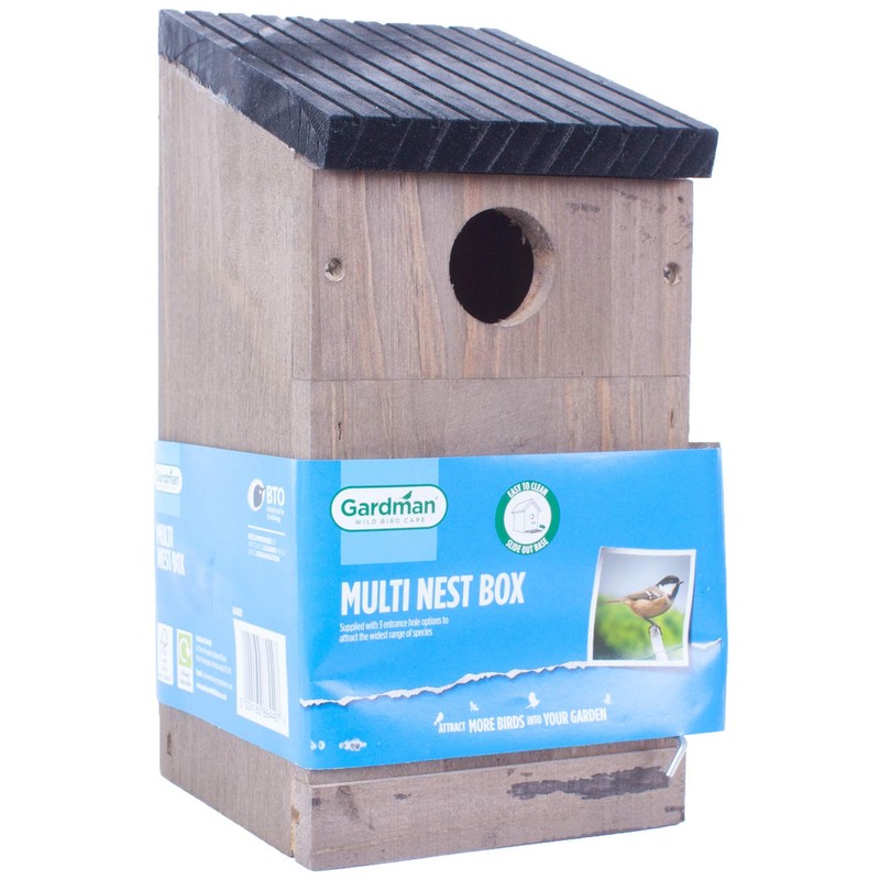 Gardman A04381 Nest Bird Box, Brown, 14x14x24 cm