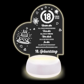 Geburtstagsgeschenke Für 18. Geburtstag Mädchens Jungen Acryl Nachtlicht Dekorative Geschenke LED Lampe Nachtlicht Geschenke Für Sohn Tochter Freunde Schwester Abschlussgeschenk Weihnachtsgeschenke