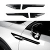 JUIVEEL Glossy Black Style Side Fender Vent Cover Front Side