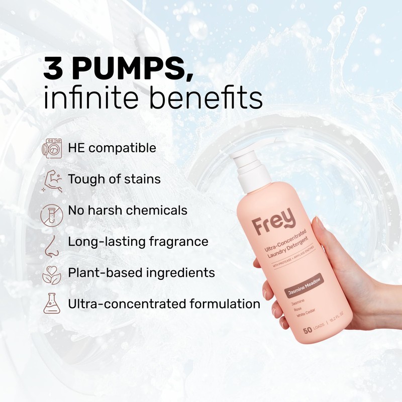FREY Full Wash Laundry Care Bundle - Concentrated Liquid Laundry