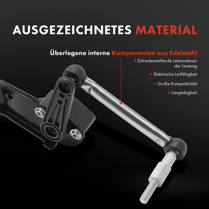 Frankberg 1x NiveauSensor LeuchtweitenSensorr 3-Pins front axle Left Compatible with