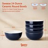 24 oz Ceramic Cereal Bowl Set of 4, 6" Breakfast
