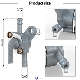 3/16 Gas Fuel Line Hose w/Inline Shut Off 6mm 1/4" Valve Petcock & Oil Filter Clamps for 50cc 70cc 90cc 100cc 110cc 125cc Scooter Quad Go Kart Moped Baja BA150 ATV X15 X18 X22 Mini Pocket Bike