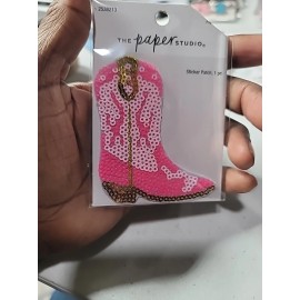 The Paper Studio Cowgirl Boot Sequin Sticker Dimensional Patch ST1
