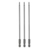 HARFINGTON 3pcs TT10 Security Torx Head Screwdriver Bit 6" (150mm)
