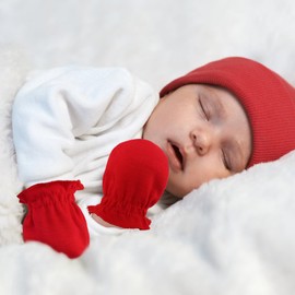 BQUBO 12 Pairs Baby Mittens Newborn Infant Toddler Mittens No Scratch Cotton Elastic Wrist Gloves Hypoallergenic for Baby Boys Girls 0-6 Months