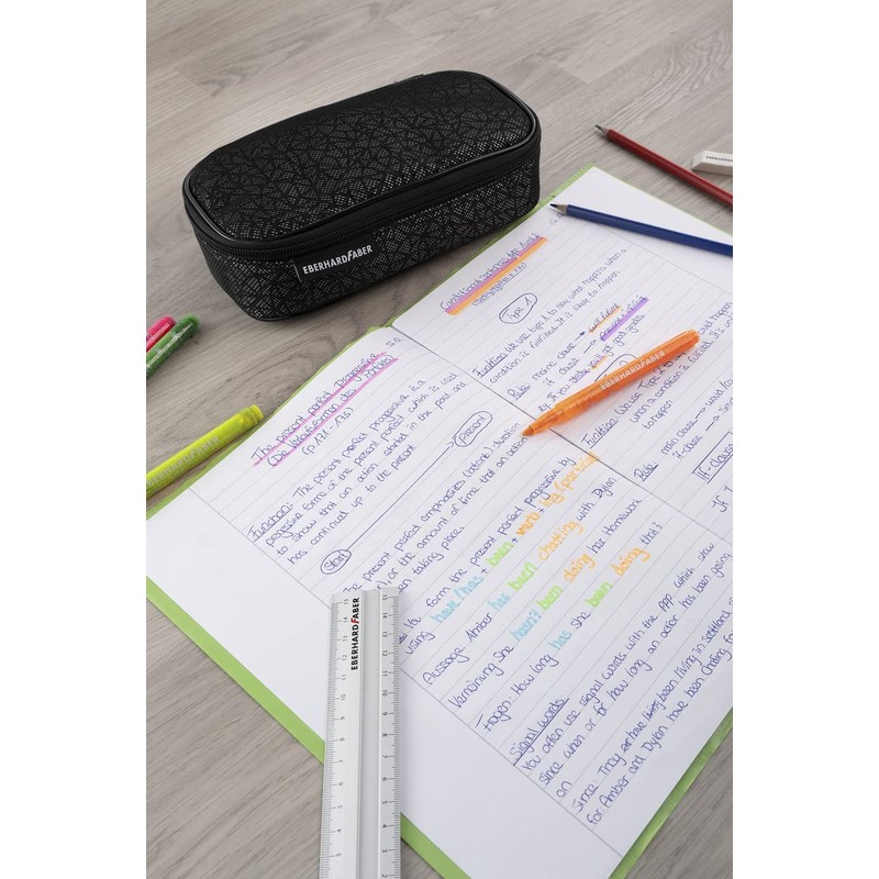 Eberhard Faber 577432 Jumbo X-Style Pencil Case, Black, Pencil Case