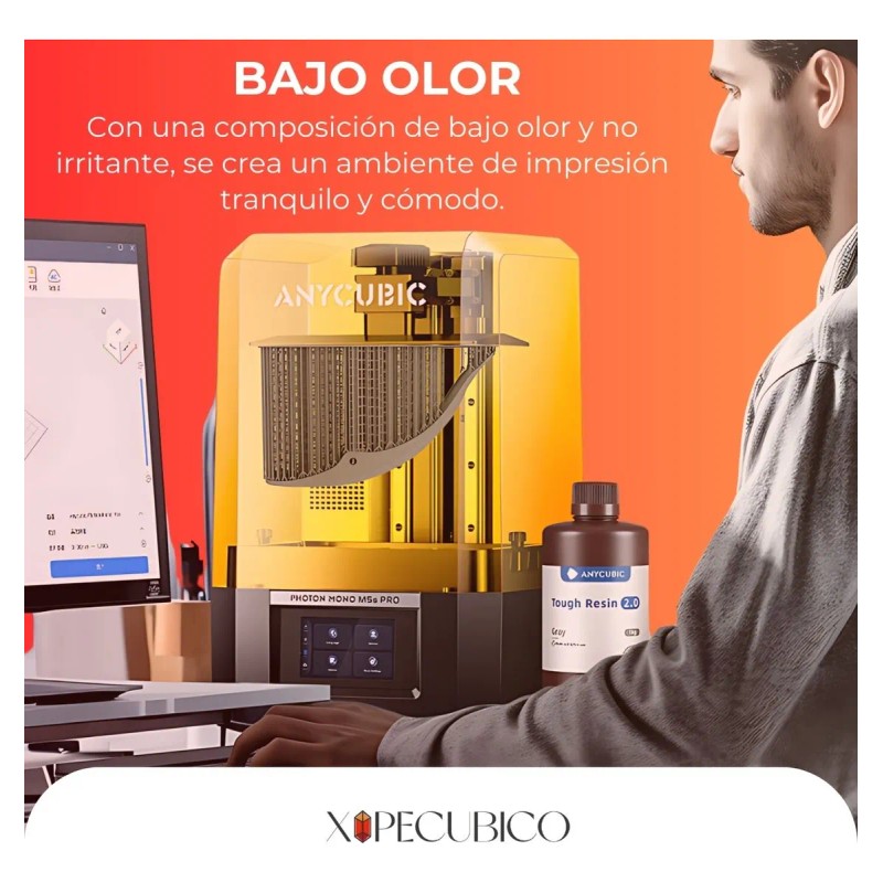 Resina Flexible Impresora 3d Anycubic 1kg Uv Alta Dureza Negro