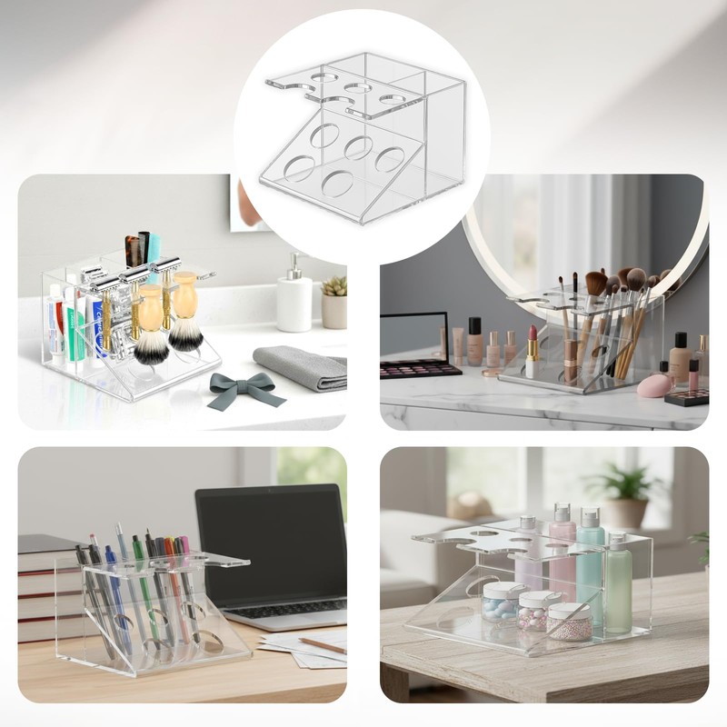 Shaving Brush Stand and Razor Holder, Safety Razor Stand for