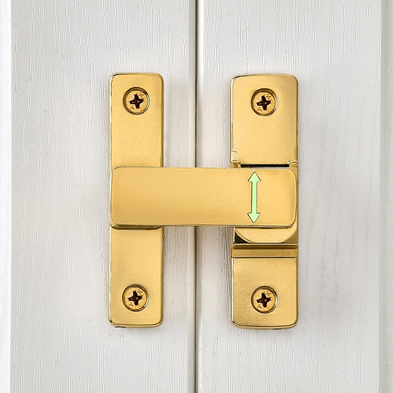 INIRET Gold 90/180 Degree Flip Latch - Heavy-Duty Lock Bolt