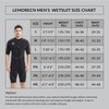 Lemorecn Wetsuits Mens Front Zip Neoprene 3mm Shorty Diving Suit(CA3016black-XL)