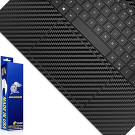 ArmorSuit MilitaryShield Black Carbon Fiber Skin Vinyl Wrap for Dell XPS 15 9500/9510 / 9520/9530 - Palmrest & TouchPad