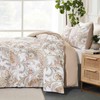 Nanko Paisley Duvet Cover Set King Size, Tan Taupe Classy