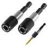 SHINEOFI 2sets Magnetic Screwdriver Bit Holder Extension Bar Quick Release