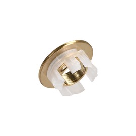 DTGN 30x13.5mm(DxT) Sink Overflow Cover - Good for Bathroom Kitchen Sink - Copper Basin Trim Insert in Hole Round Caps - Gold Tone