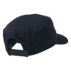 Garment Washed Heavy Stitching Army Cap - Navy OSFM