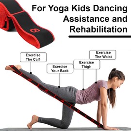 AIYVELU Pack of 2 Yoga Band, Yoga Strap, Pilates Ring, Yoga Stretching Band, Gymnastics Band, Fitness Band, Stretch Band, Highly Elastic Resistance Bands for Effective Stretching Exercises and Yoga