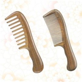 Beavorty 1 Wide Fine Tooth Hair Comb Natural Sandalwood Portable Massaging Ideal for Women