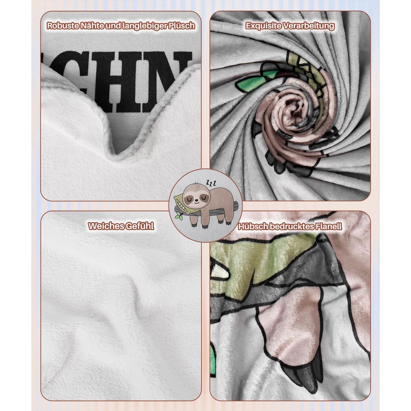 Magicoco Papa Cuddly Blanket Gift for Dad, Sloth Blanket, Father's
