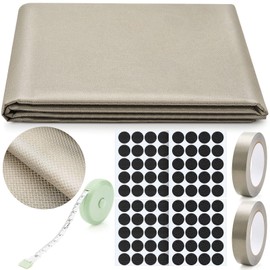 Fanfanwin Faraday Fabric Set Faraday Cloth 43''x 236'' with 2pcs 787'' Faraday Tape DIY Faraday Bag for Home Military Grade Nickel Copper for Protection