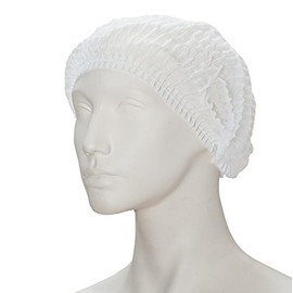 care&serve 10001103 Fleece Hood Clip, Size L, 52 cm Diameter, White (Pack of 100)