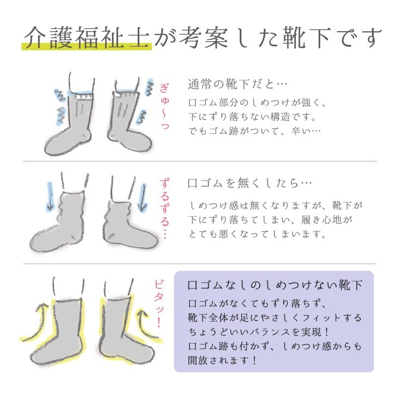 Easy Socks, Gentlemen, Short Length, 2 Pairs Set, Made in