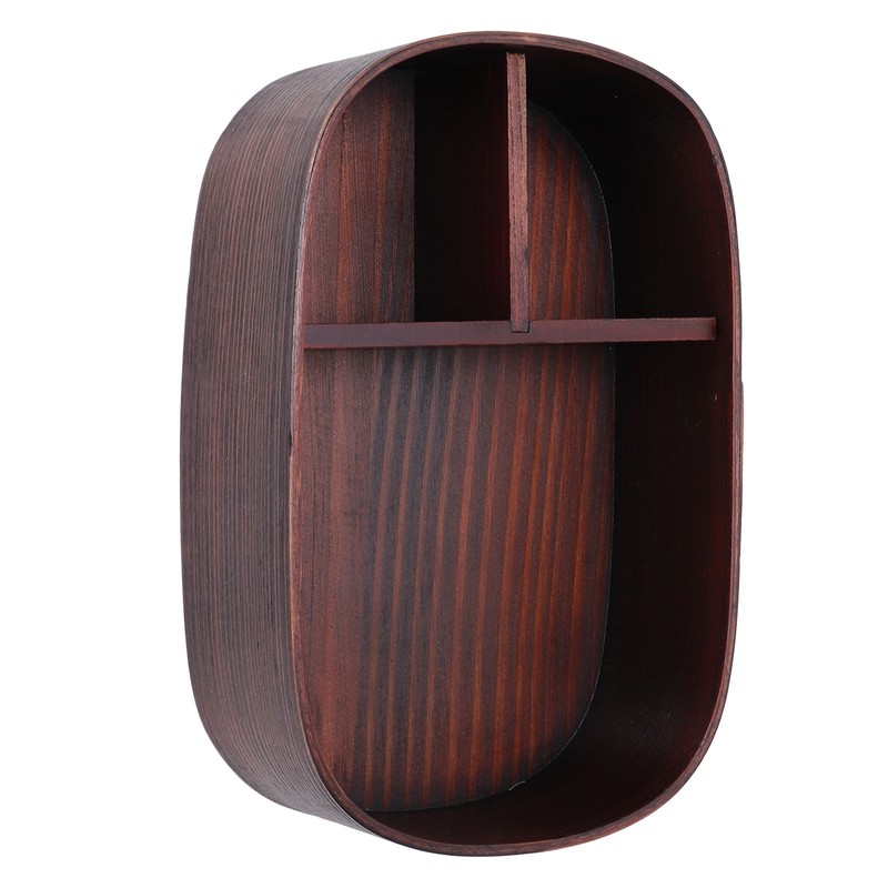 Wooden Lunch Box Portable Food Container Tablewares for Home Office