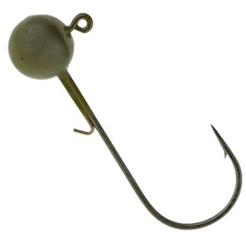 Reaction Tackle Lead Ball Jigs: 1/16 oz. 10pk- Green Pumpkin