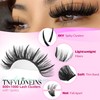 TNFVLONEINS Lash Clusters Kit with Spikes 12-21MM Lash Extension Kit
