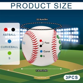 3-Piece Baseball Pitching Grip Trainer, Training Set for Baseball with Finger Placement, Baseball Training Equipment for Teenagers and Beginners to Learn Baseball Grips (Hard)