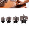 4 Pcs Leather Cutting Dies, Star Shape Alloy Steel Hollow